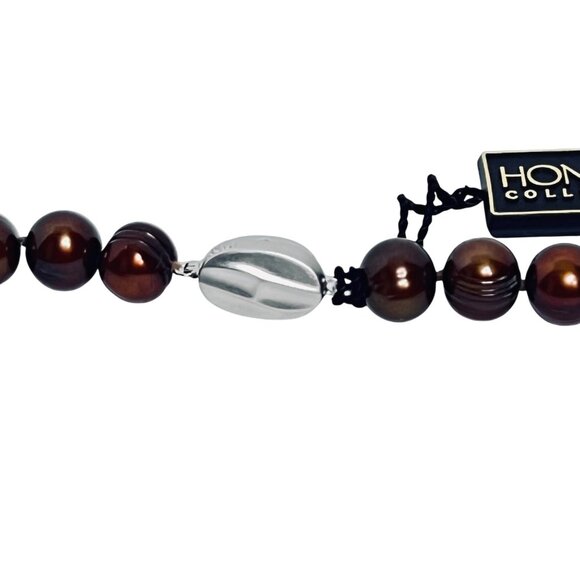 Honora Chocolate Graduated Baroque Pearl Necklace 18 1/2" (6031) - Picture 4 of 5